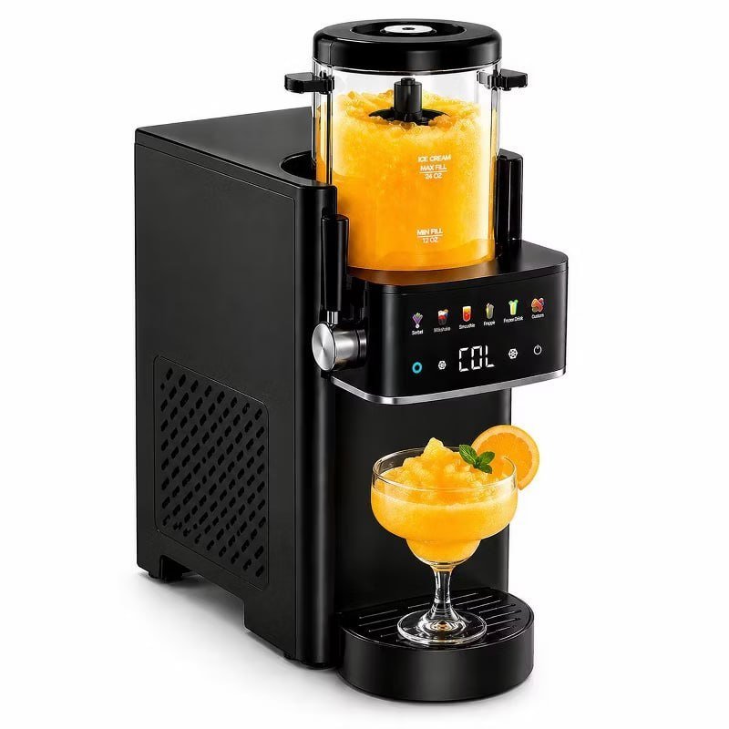 All in One Slushie And Ice Cream Maker, Rapid Cooling, No Ice Needed, Easy Clean
