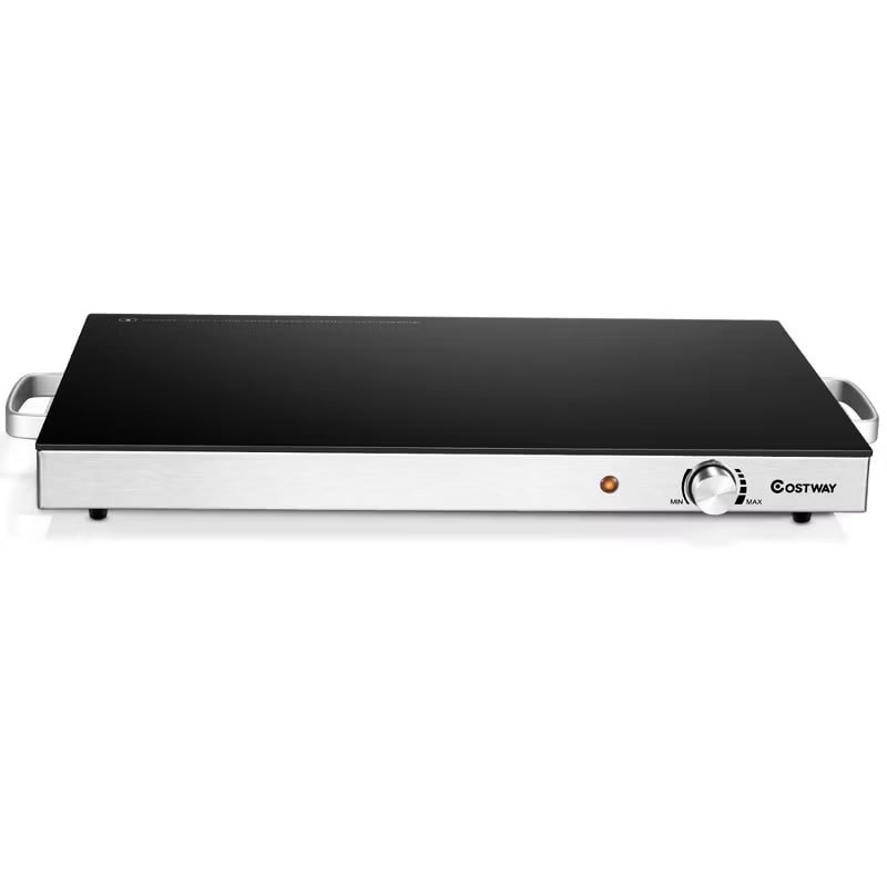Costway 22''x 14'' Electric Warming Tray Hot Plate Dish Warmer w/ Adjustable Temperature