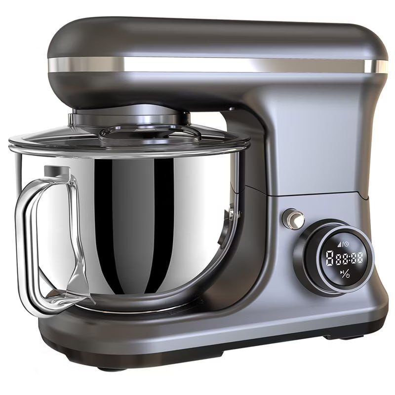 Electric Stand Mixer 5.3 Quart 6-Speed Tilt-Head Cake Bread Dough Mixer with Stainless Steel Bowl, Dough Hook, Flat Beater & Wire Whisk for Baking