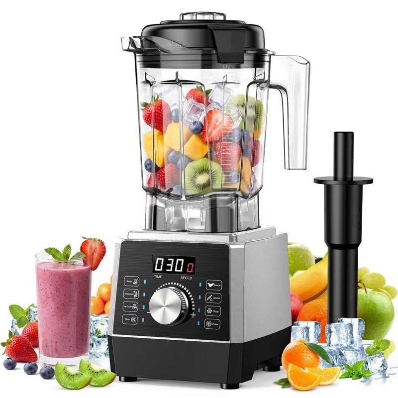 Teendow 1800W Countertop Blender for Kitchen with 70 oz BPA-Free Pitcher,, 25000 RPM Smoothie Blender, 6 Presets, Timer & Pulse for Ice Crushing