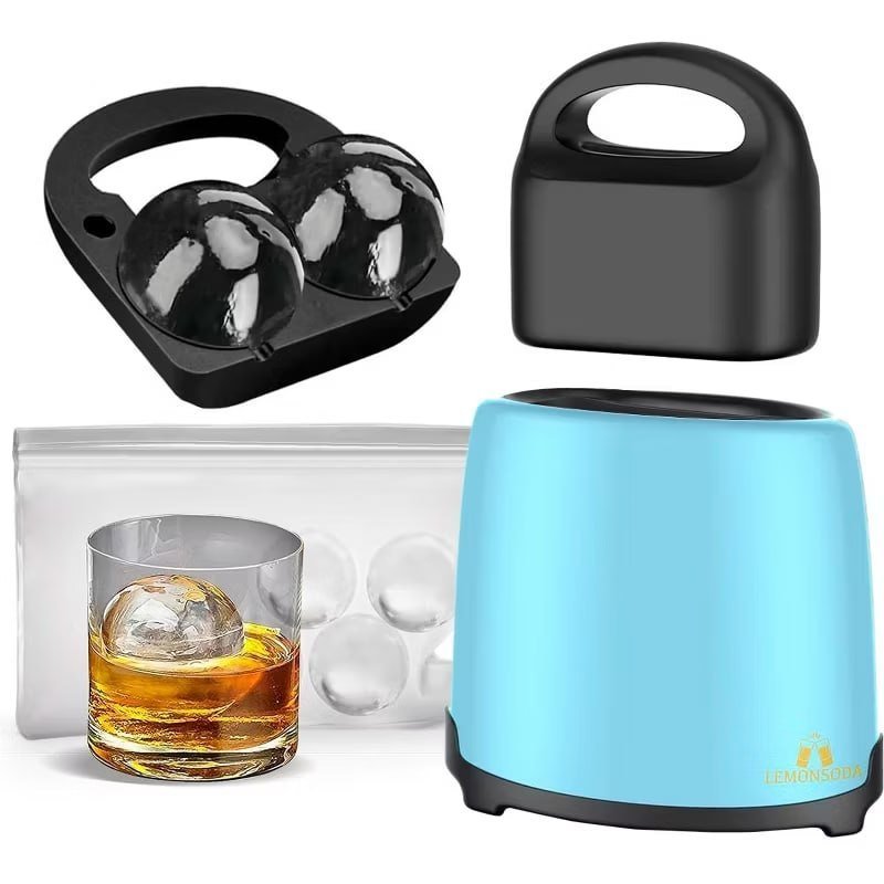 LEMONSODA Round Crystal Clear Ice-Cube Maker Mold - 2 Easy Spherical Ice