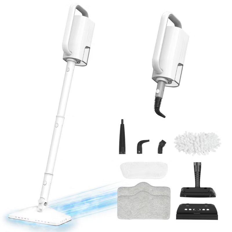 Teendow Steam Mop Floor Cleaner, 1200W Steam Cleaner,350ml Water Tank, 23ft Power Cord with Washable Pads for Sealed Hard Floors, Hardwood, Marble