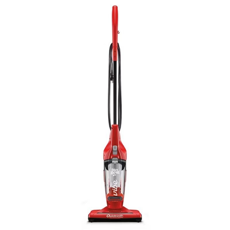 Dirt Devil Vibe 3-in-1 Corded Stick Vacuum Cleaner with Removable Hand Held Vacuum: Lightweight, Bagless, Multi-Surface, Red
