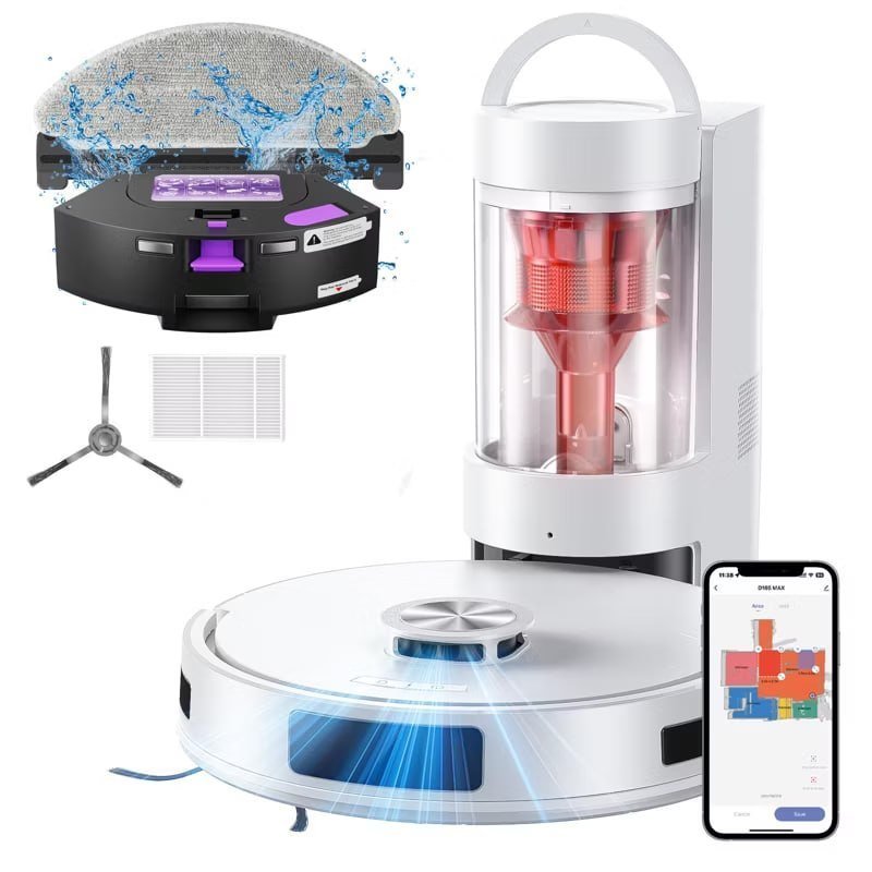 Teendow iMartine Robot Vacuum and Mop,18000Pa Robotic Vacuum with LiDAR Navigation and Self-Emptying Station for 45 Days, 180Minutes App&Alexa Control
