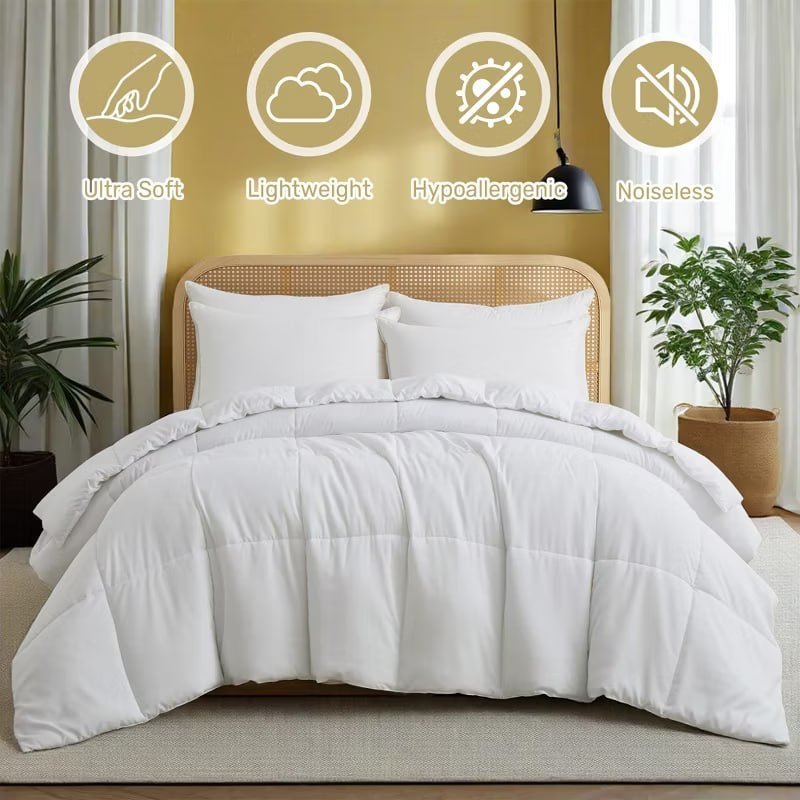 Peace Nest Lightweight Down Alternative Comforter Duvet Insert with Soft Microfiber Shell, Queen