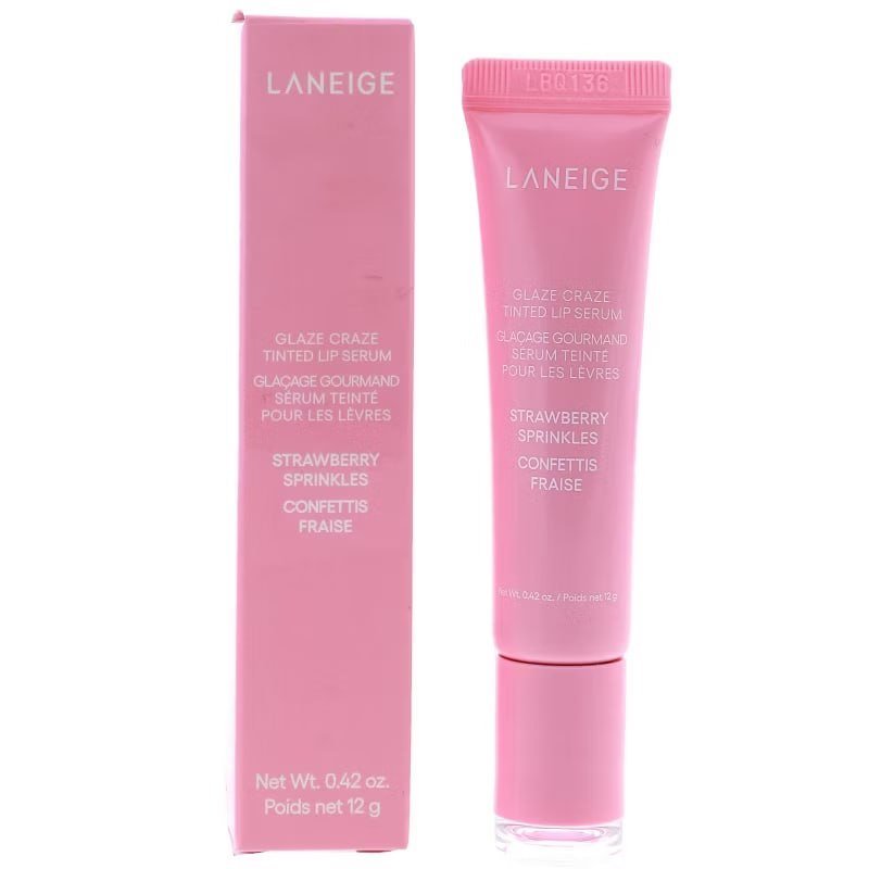 Laneige Glaze Craze Tinted Lip Serum, Strawberry Sprinkles, 0.42 oz