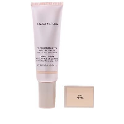 Laura Mercier Tinted Moisturizer Light Revealer Natural Skin Illuminator SPF 25, 0N1 Petal, 1.7 oz