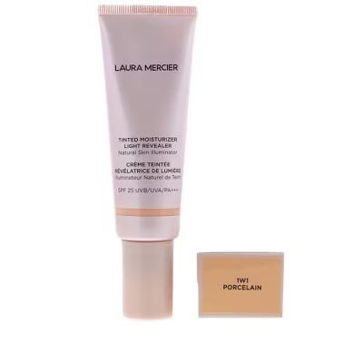 Laura Mercier Tinted Moisturizer Light Revealer Natural Skin Illuminator SPF 25, 1W1 Porcelain, 1.7 oz