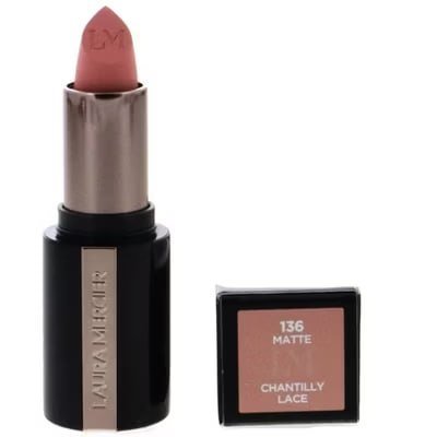 Laura Mercier Caviar Smoothing Matte Lipstick, Smooth Matte Lip Color, 136 Chantilly Lace, 0.13 oz (Refillable)