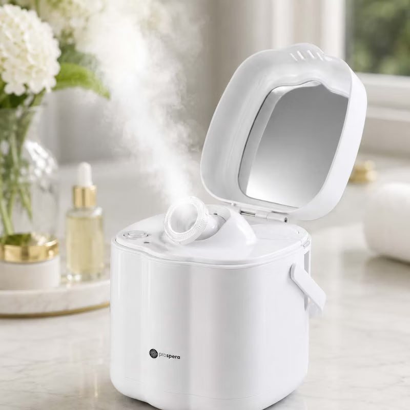 Hot Mist Nano Facial Steamer, Warm Nano-Ionic Face Humidifier for Deep Hydration, Pore Care and Spa-Style Skincare at Home