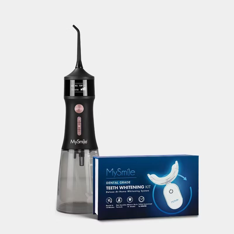 Everyday Smile Bundle - Water Flosser and Teeth Whitening Kit, White