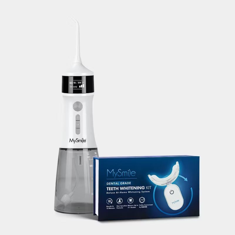 Everyday Smile Bundle - Water Flosser and Teeth Whitening Kit, White