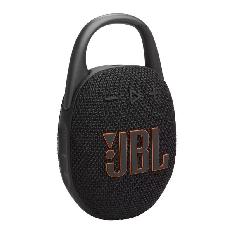 JBL Clip 5 Portable Bluetooth Waterproof Speaker - White: USB-C, Wireless, Rechargeable Battery