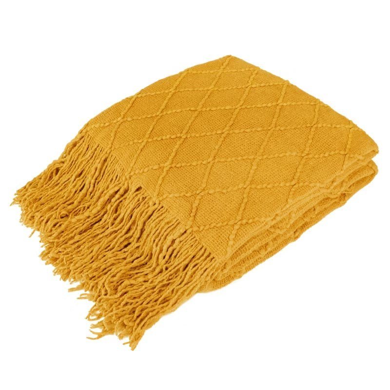 PAVILIA Knit Textured Soft Throw Blanket for Sofa, Living Room Decor, and Bed, Dark Red/Throw - 50x60