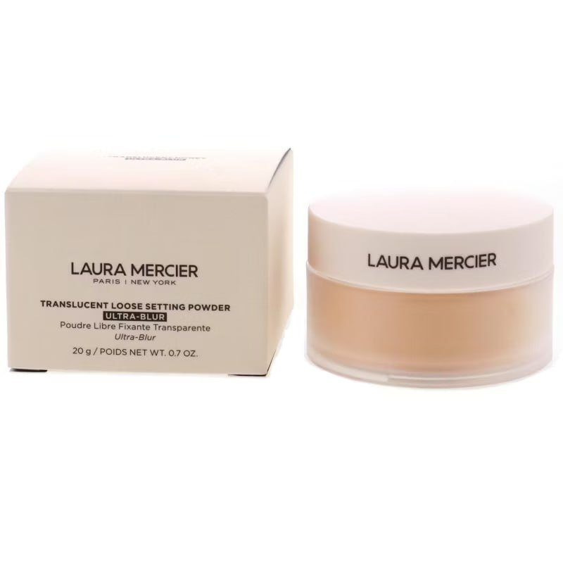 Laura Mercier Translucent Talc-Free Loose Setting Powder Ultra-Blur, Blurring Face-Setting Powder, Honey, 0.7 oz