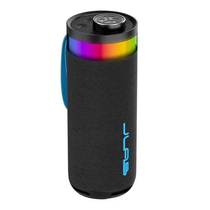 JLab Go Party Portable Speaker - Pink: Bluetooth, Waterproof, LED Light, USB-C Charging