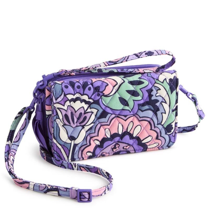 Vera Bradley Women's Outlet Cotton 3-in-1 Crossbody Bag Stamped Irises