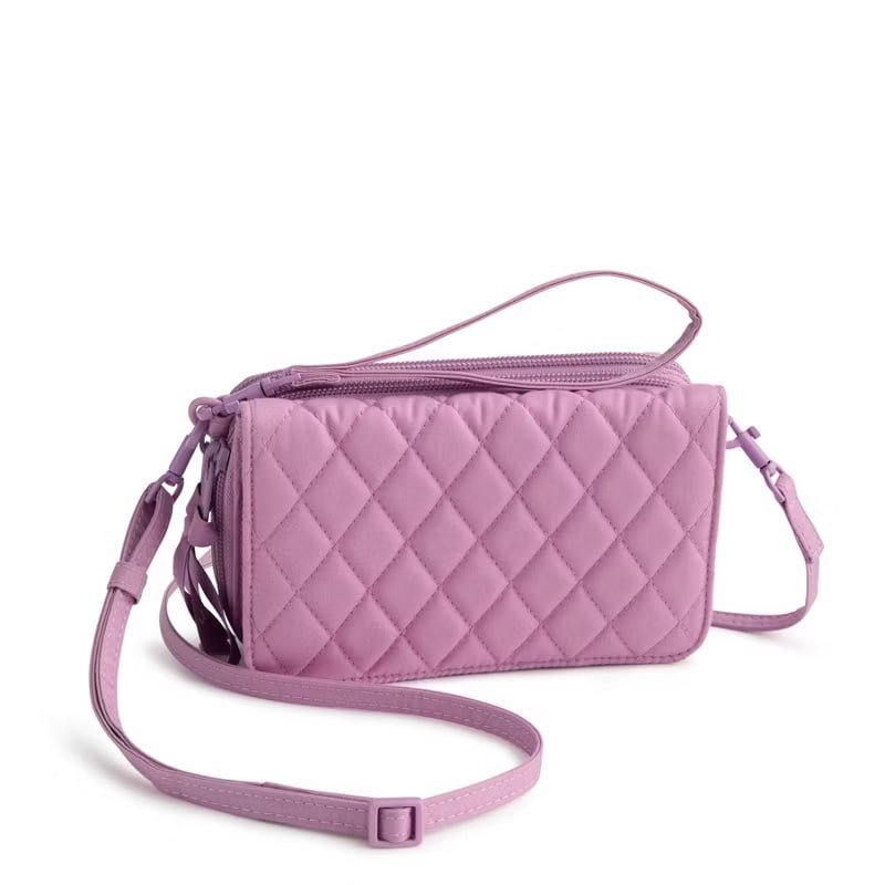 Vera Bradley Women's Outlet Cotton 3-in-1 Crossbody Bag Stamped Irises