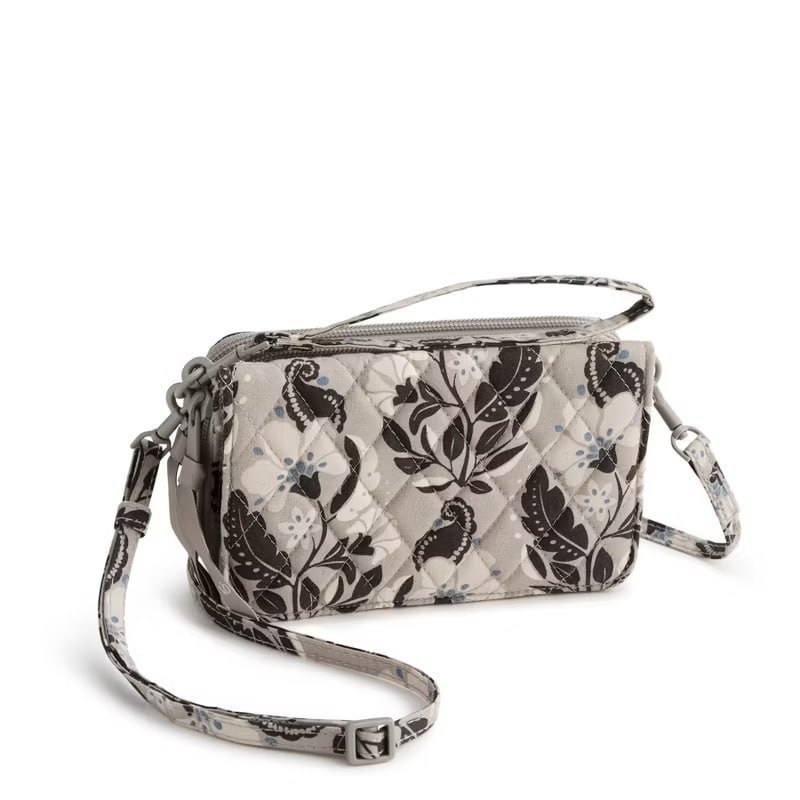 Vera Bradley Women's Outlet Cotton 3-in-1 Crossbody Bag Stamped Irises