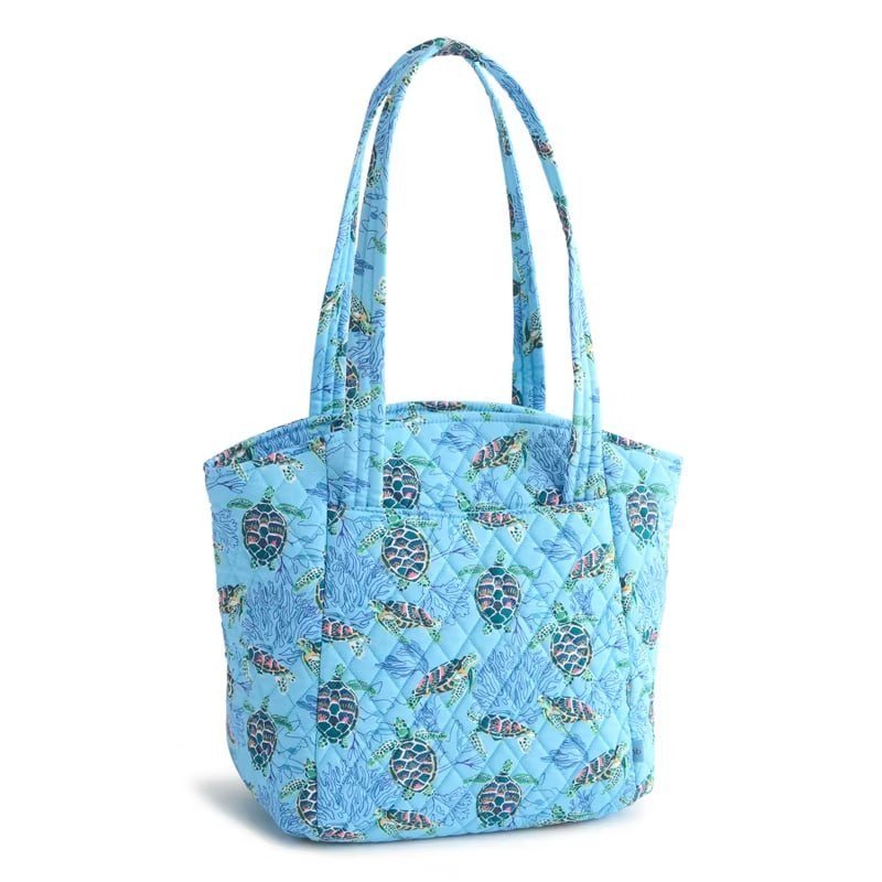 Vera Bradley Women's Outlet Cotton Glenna Satchel Purse Sea Turtles and Coral