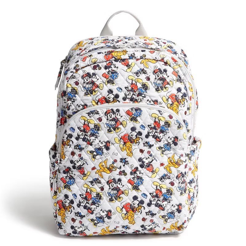 Vera Bradley Women's Outlet Disney Cotton Essential Large Backpack Ariel Floral Deep Ultramarine
