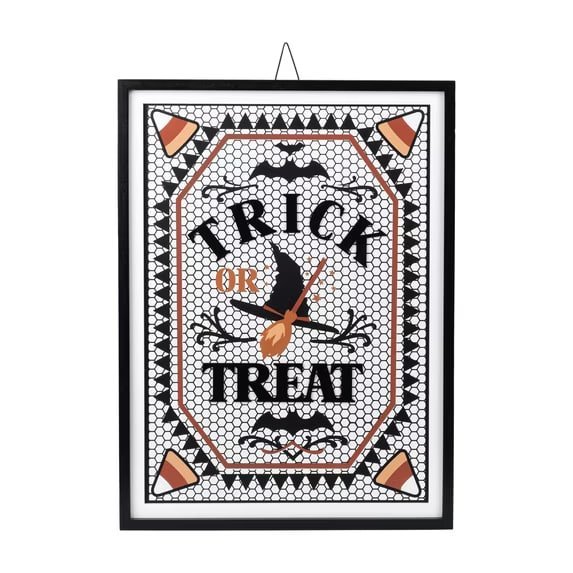 Trick or Treat Framed Wall Art, Multicolor, 14.8" x 20", Halloween by Way To Celebrate