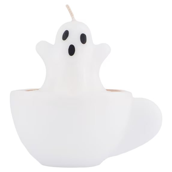 Ghost in Coffee Cup Candle, White, Halloween by Way To Celebrate