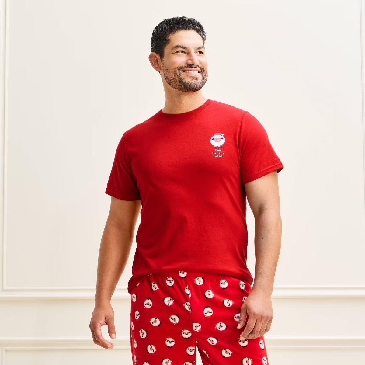 target Men's Holiday Sheep Matching Family Cotton Pajama T-Shirt - Wondershop™ Red S