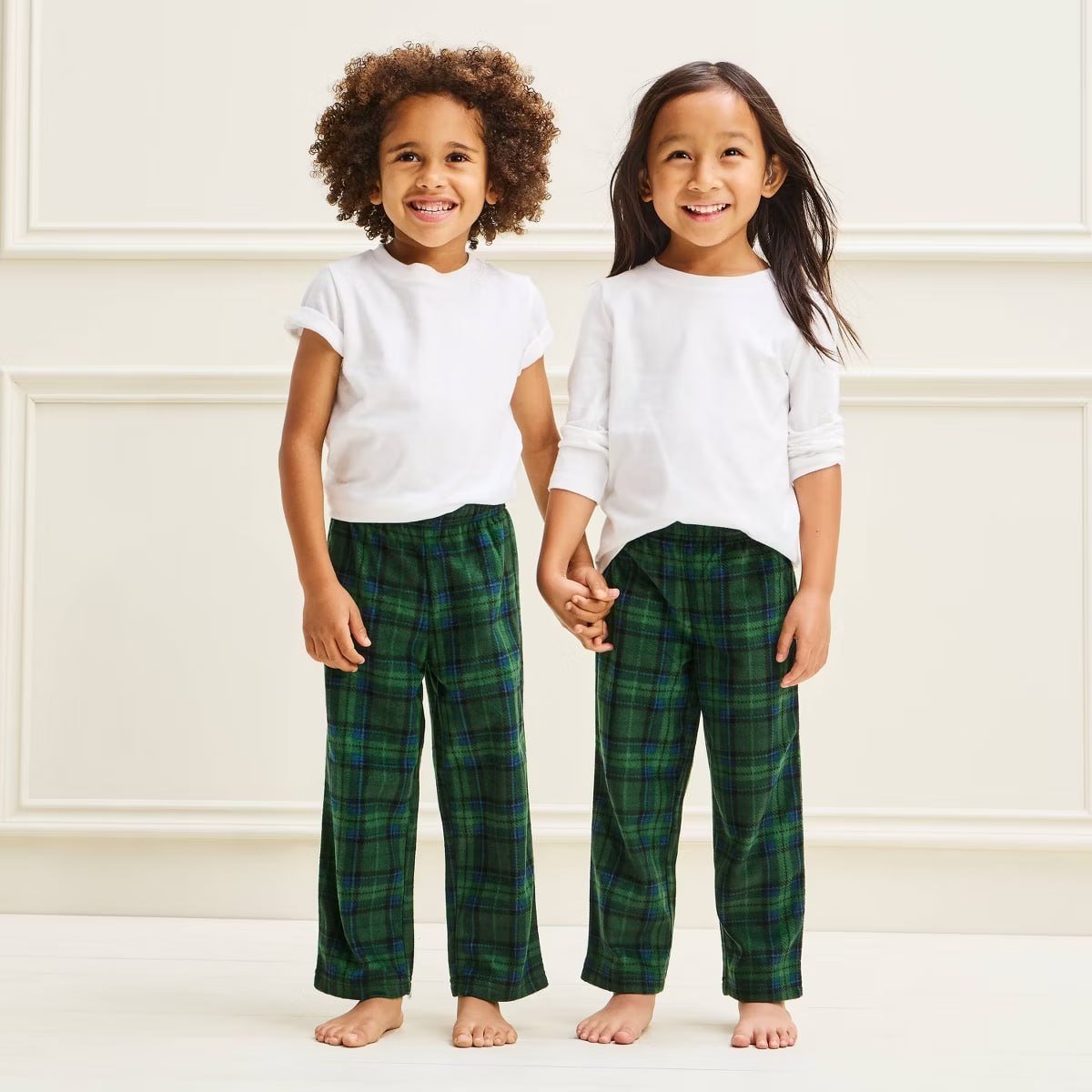 target Toddler Holiday Plaid Microfleece Matching Family Pajama Pants - Wondershop™ Green 12M