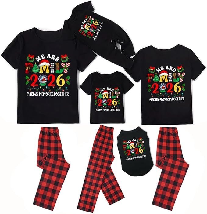 amazon TEERAPHIQUE Christmas Pajamas for Family, Couples Xmas PJS Matching Sets