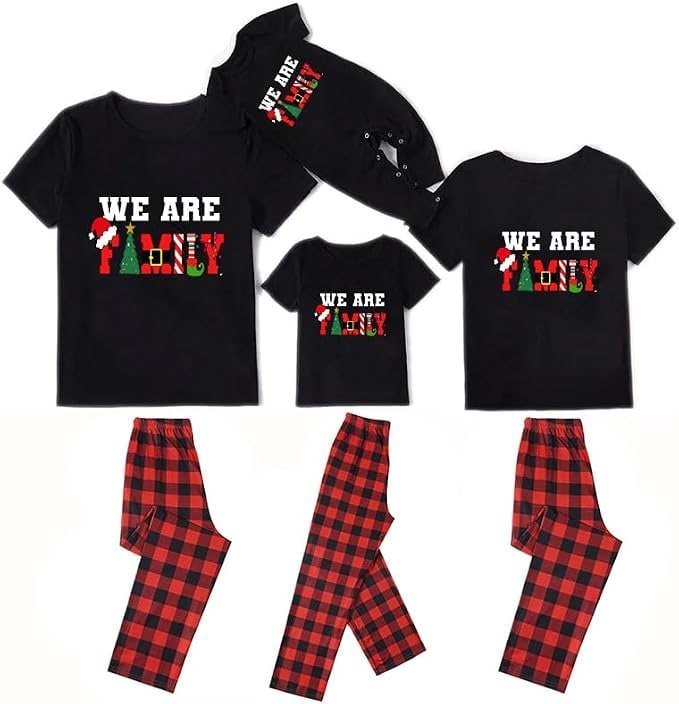 amazon TEERAPHIQUE Christmas Pajamas for Family, Couples Xmas PJS Matching Sets