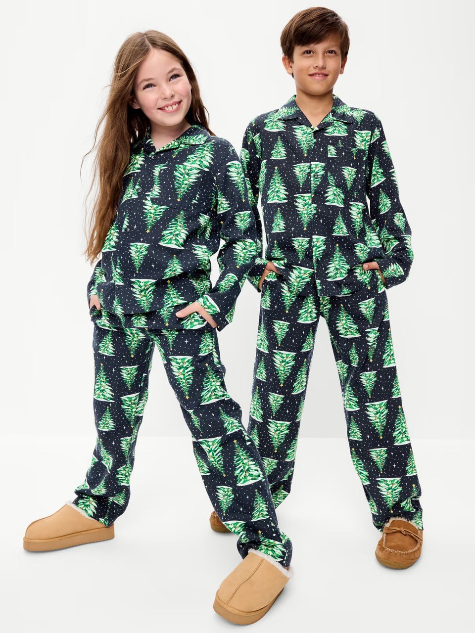 old navy Gender-Neutral Printed Flannel Pajama Pants Set for Kids