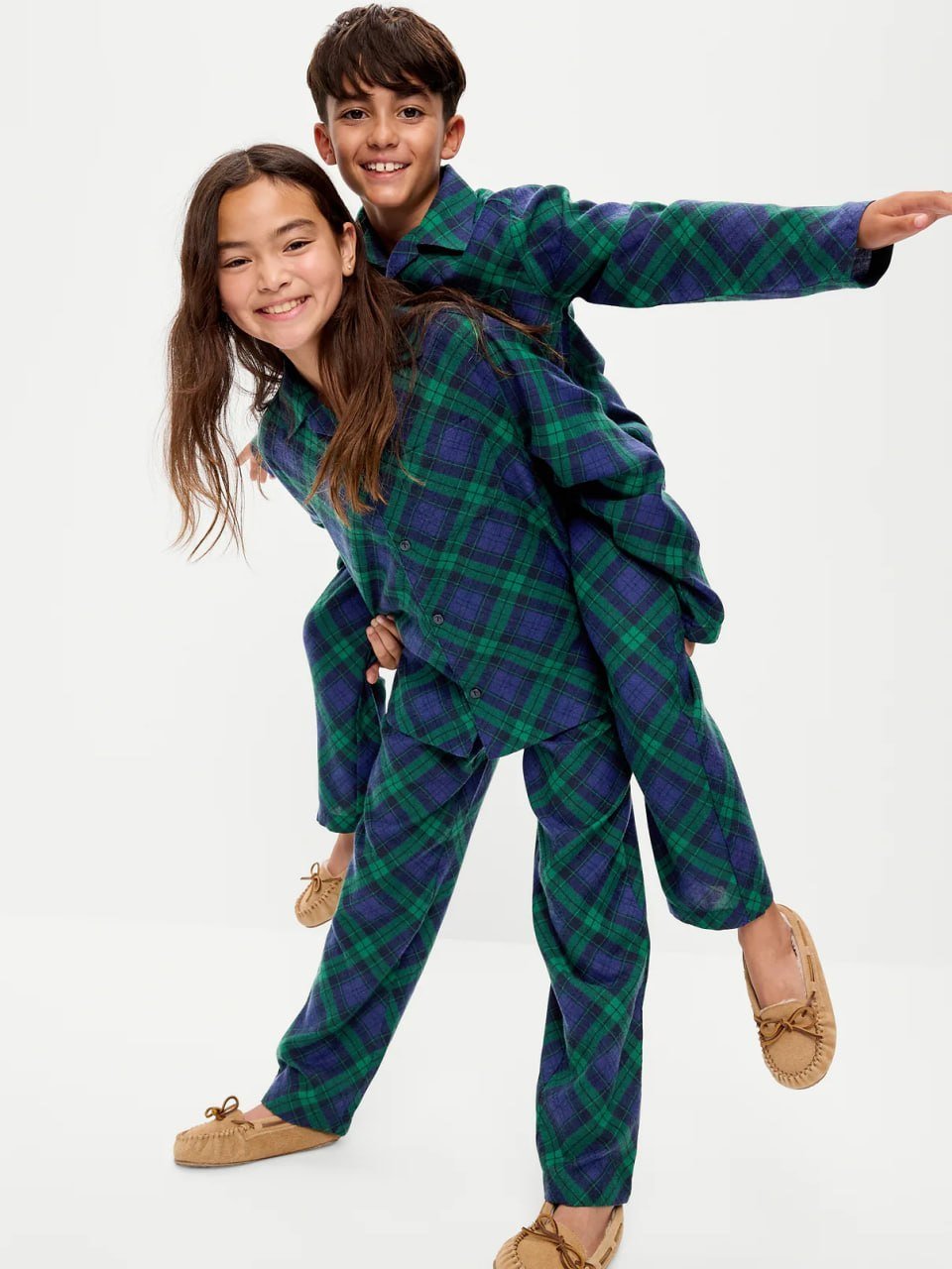 old navy Gender-Neutral Printed Flannel Pajama Pants Set for Kids