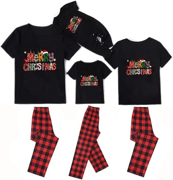 amazon TEERAPHIQUE Christmas Pajamas for Family, Couples Xmas PJS Matching Sets
