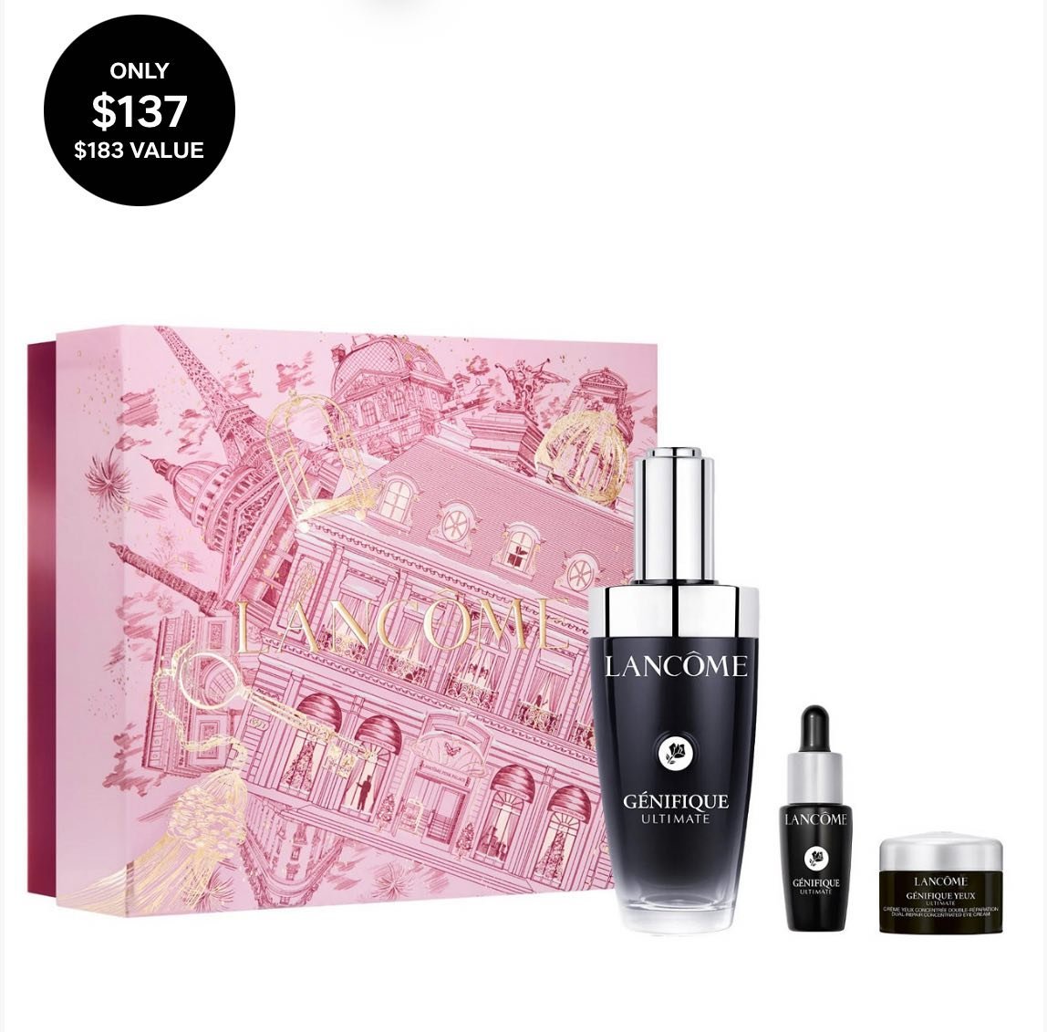3-Piece Génifique Ultimate Recovery Face Serum & Eye Cream Skincare Set