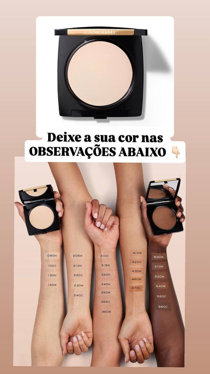 Dual Finish Multi-Tasking Powder Foundation Oil-free Face Powder DEIXE A SUA COR NAS OBSERVAÇÕES ABAIXO