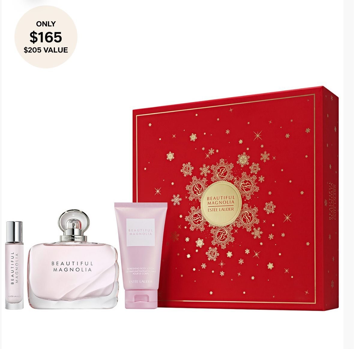 3-Piece Beautiful Magnolia Perfume Spray + Body Lotion Gift Set
