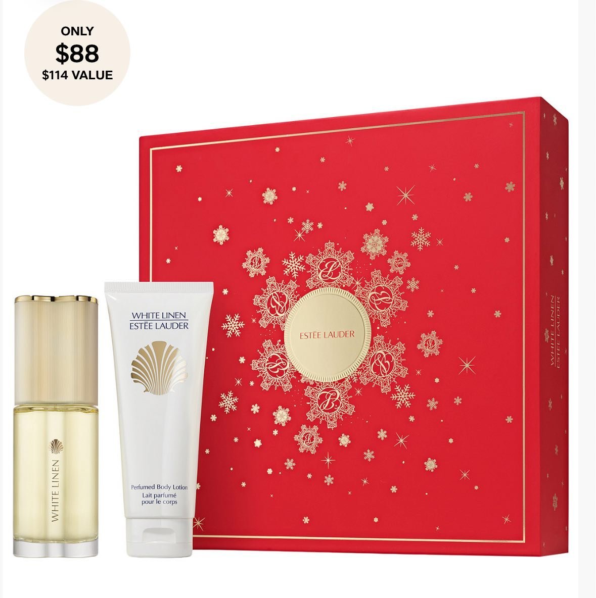 2-Piece White Linen Eau de Parfum Spray + Body Lotion Gift Set