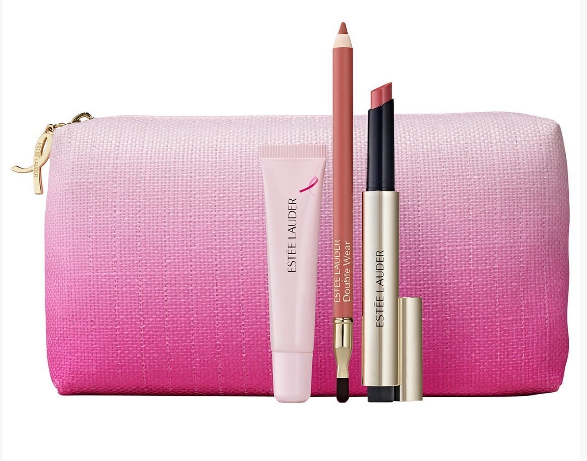 4-Piece Pink Horizon Lip Collection Pink Ribbon Makeup Gift Set