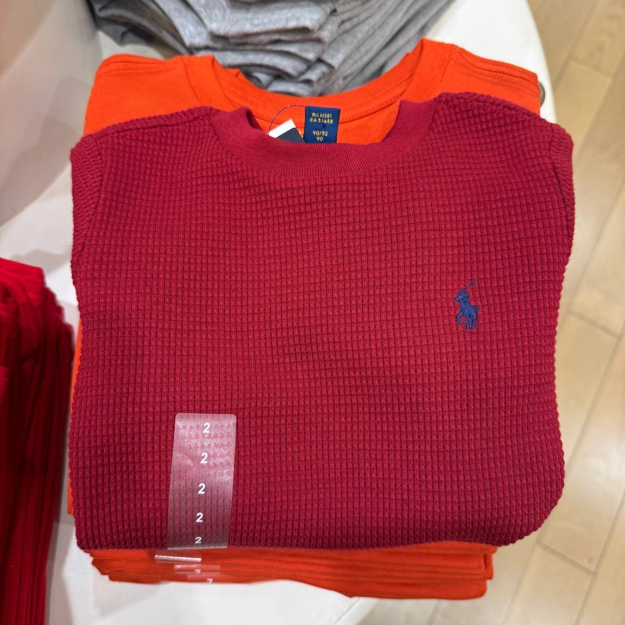 CAMISETA MALHA WAFFLE MANGA LONGA