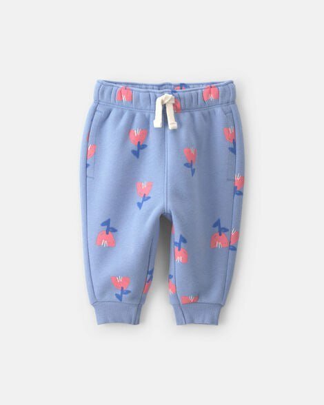 Baby Girl Pull-On Ribbed Leggings - Navy Blue