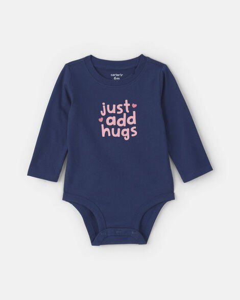Baby Girl 'Mom's Mini' Long-Sleeve Graphic Bodysuit - Pink