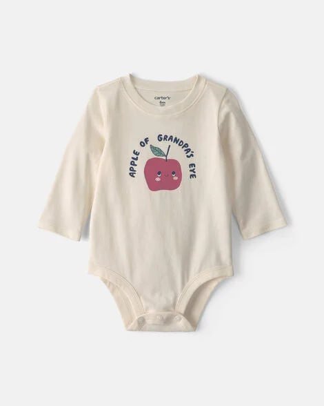 Baby Girl 'Mom's Mini' Long-Sleeve Graphic Bodysuit - Pink