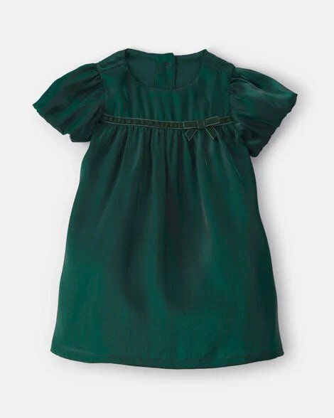 Baby Girl Metallic Crinkle Short-Sleeve Dress - Gold