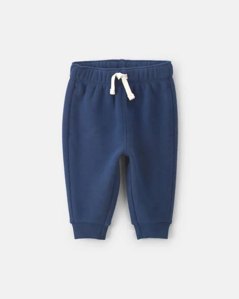 Baby Boy Racecar Fleece Pants - Cobalt Blue
