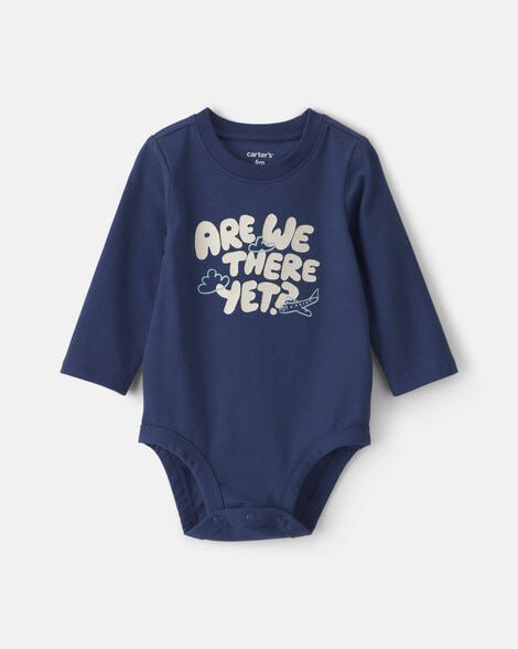 Baby 'Cousin Club' Long-Sleeve Graphic Bodysuit - Cream