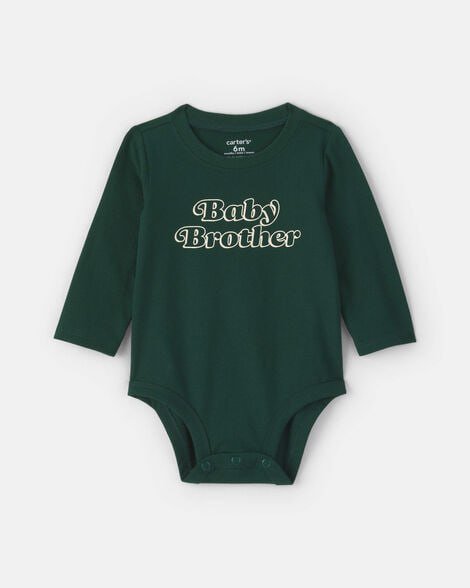 Baby 'Cousin Club' Long-Sleeve Graphic Bodysuit - Cream
