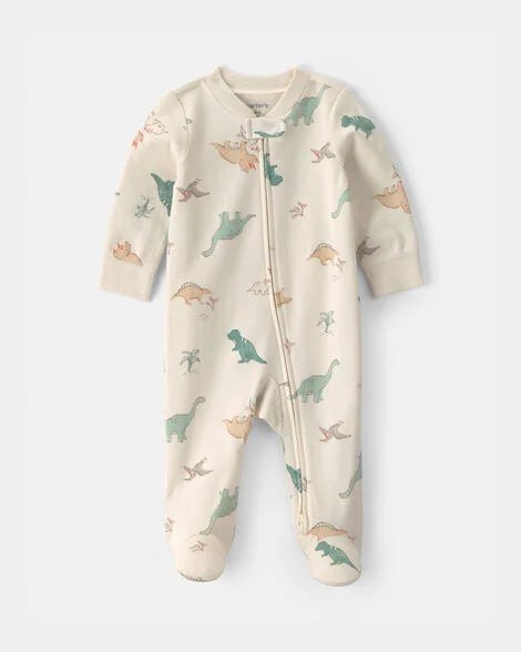 Baby Boy Dog Cotton Snap Sleep & Play Pajamas - Blue