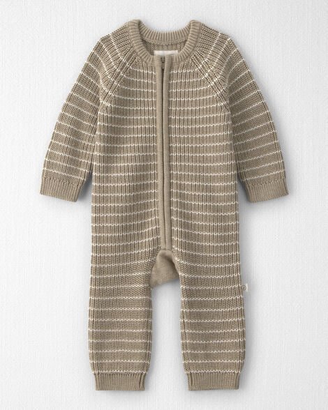 Baby Girl Organic Cotton Sweater Knit Jumpsuit