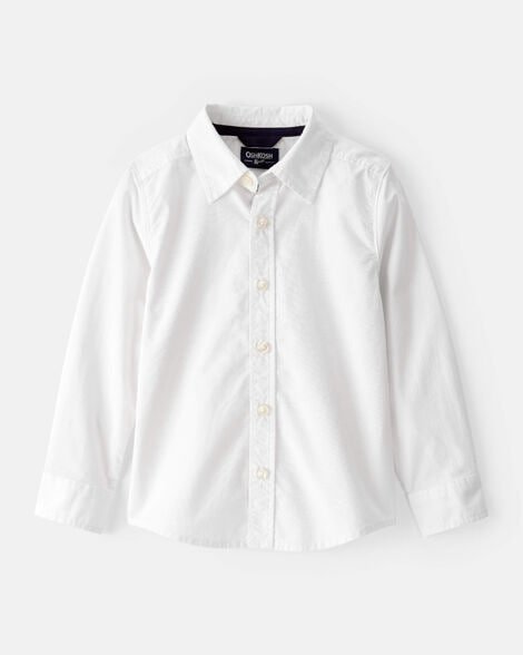 Toddler Boy Uniform Button-Front Shirt - White